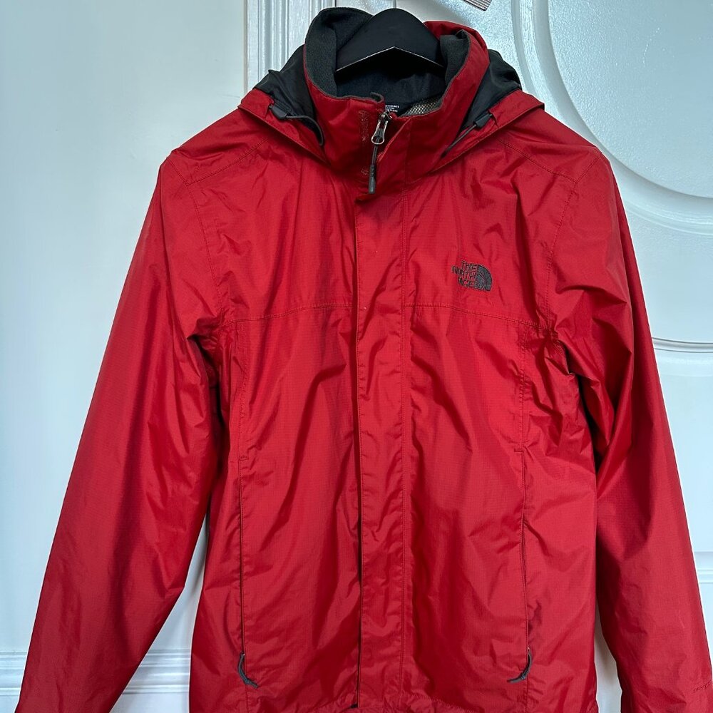 North Face Men's Hyvent Red Rain Jacket Windbreaker Vented